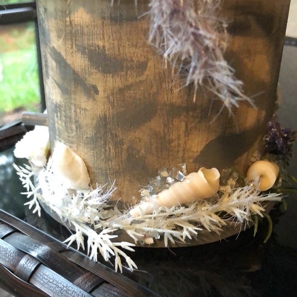 NWT Vintage style custom weathered birdhouse w/an orchid flair custom handmade - Picture 6 of 11